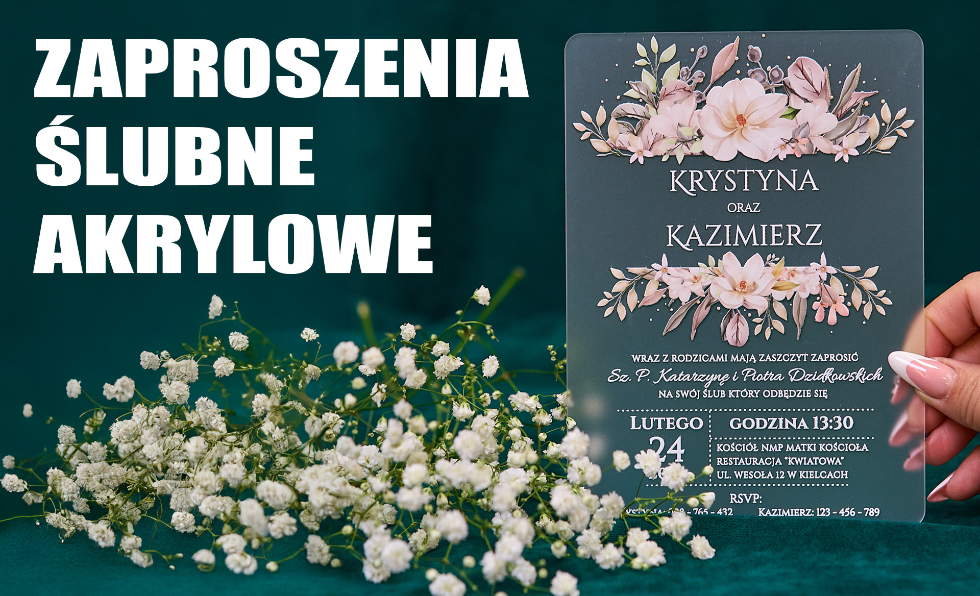 Zaproszenia ślubne akrylowe – nowoczesny wybór dla wyjątkowych par