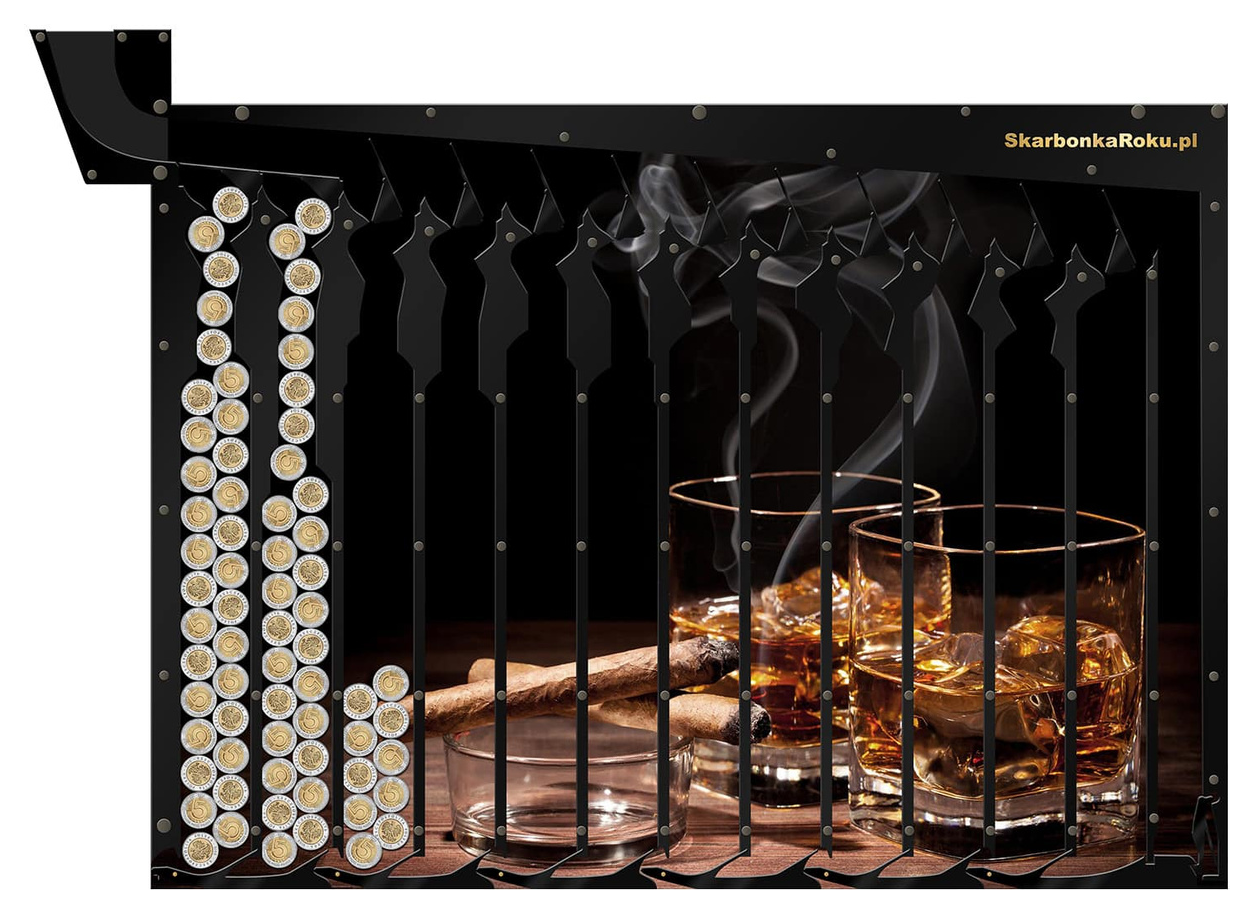 Skarbonka Ścienna dla niego | Prezent dla mężczyzny z Whisky