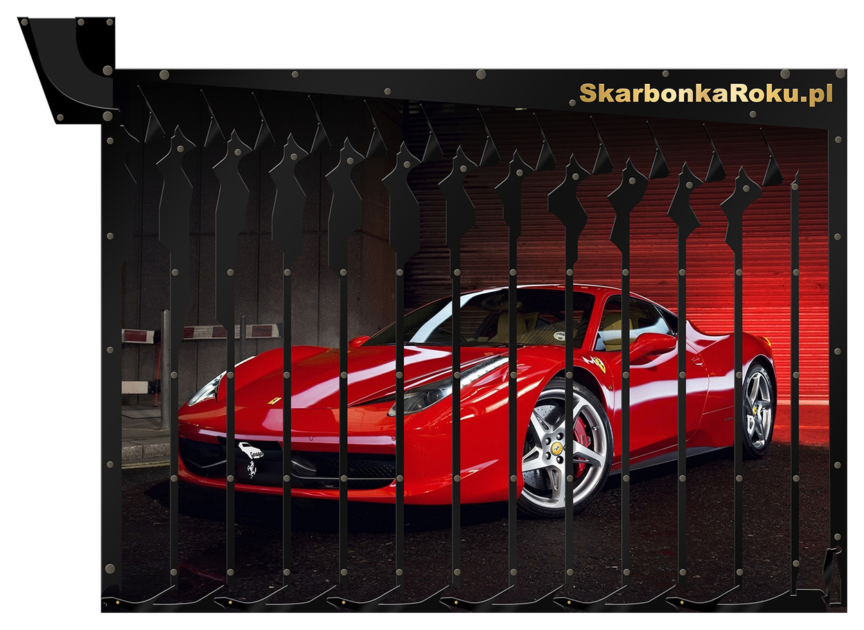 Skarbonka Ścienna dla chłopaka | Skarbonka Ferrari na prezent