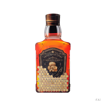 Skarbonka Ścienna Butelka Whisky na 5zł - Oryginalny Prezent