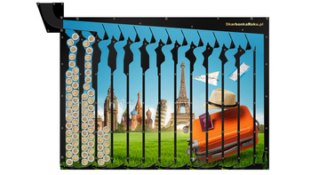 Skarbonka Ścienna Podróże | Prezent dla podróżnika