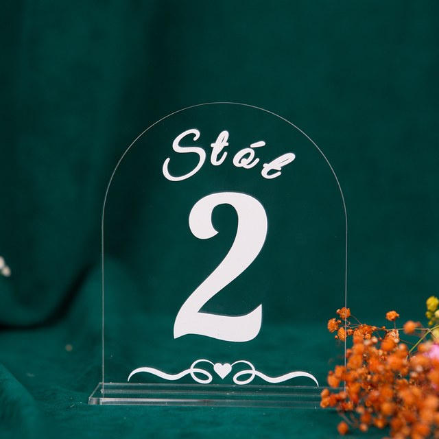 Numery na stół pleksi akryl | NSŁ01B