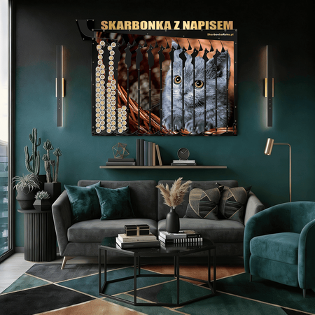 Skarbonka z napisem