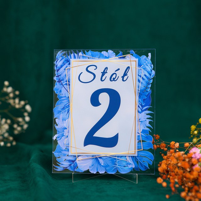 Numery na stół pleksi jednostronne lub dwustronne | NS02