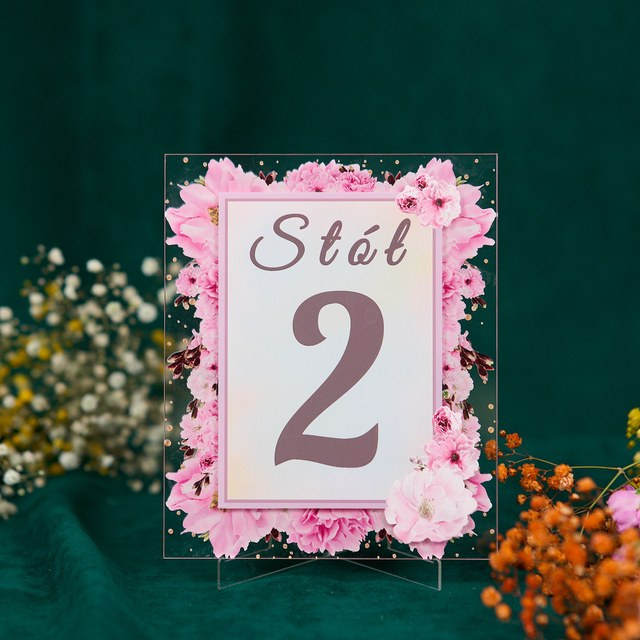 Numery na stół pleksi jednostronne lub dwustronne | NS03