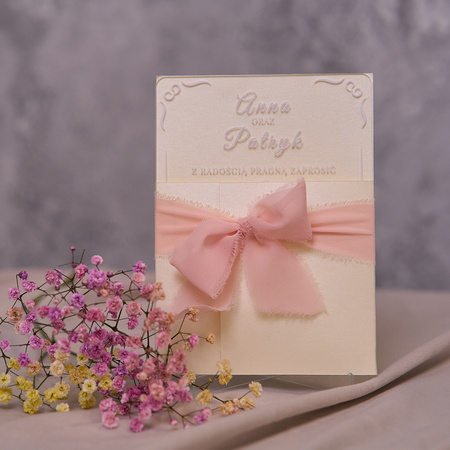 Zaproszenia ślubne PREMIUM wykonane na SZKLE AKRYLOWYM satynowym-ZS01D