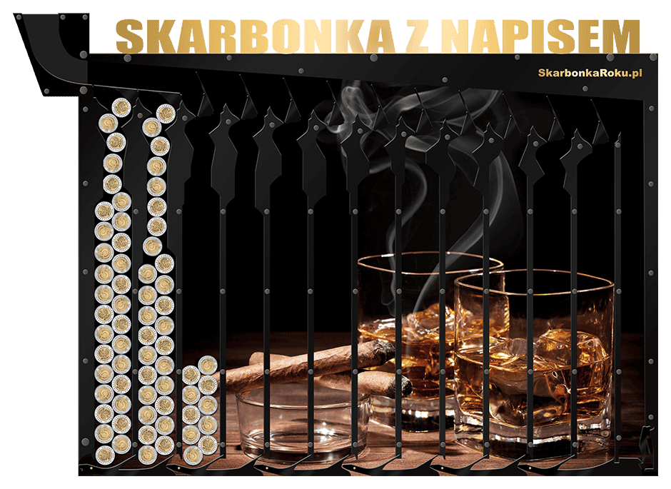 Skarbonka z napisem