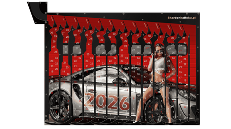 Kalendarz 2026 Kobieta z Autem | Idealny prezent dla fanów motoryzacj