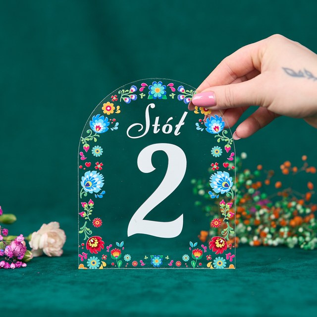 Numery na stół pleksi akryl | NSŁ12