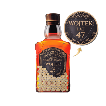 Personalizowana skarbonka ścienna Whisky na 5 zł – imię i wiek