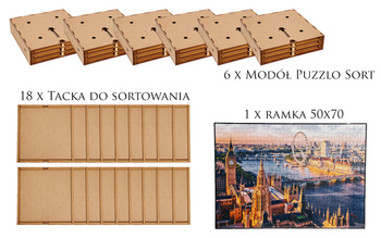 Puzzlo Sort 6 modułów plus rama 50x70