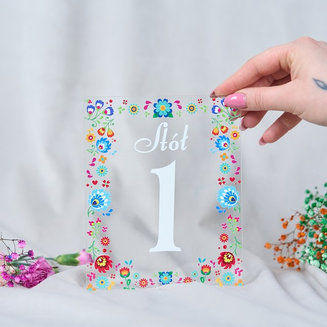 Numery na stół pleksi akryl | NS12