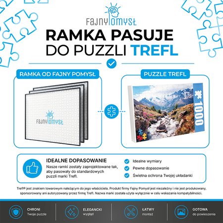 Rama 48x68 do puzzli 1000 elementów | stojak GRATIS!