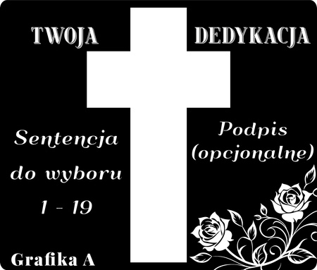 Podstawka pod znicz z wkładanym krzyżem z efektem 3D