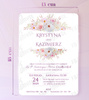 Zaproszenia ślubne PREMIUM wykonane na białym SZKLE AKRYLOWYM-ZB13B