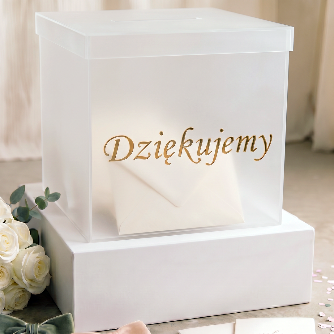 Skrzynia na koperty pleksi satynowa | SZ02|SAT