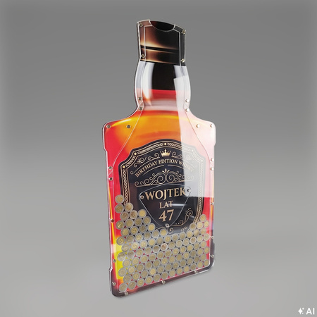 Personalizowana skarbonka ścienna Whisky na 5 zł – imię i wiek
