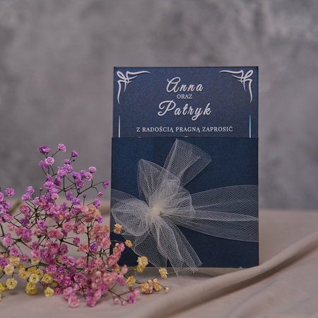 Zaproszenia ślubne PREMIUM wykonane na SZKLE AKRYLOWYM satynowym-ZS01C