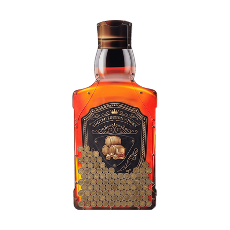Skarbonka Ścienna Butelka Whisky na 5zł - Oryginalny Prezent