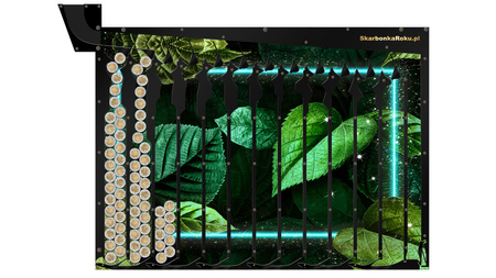 Skarbonka Ścienna Zielone Liście | Elegancki prezent dla kobiety