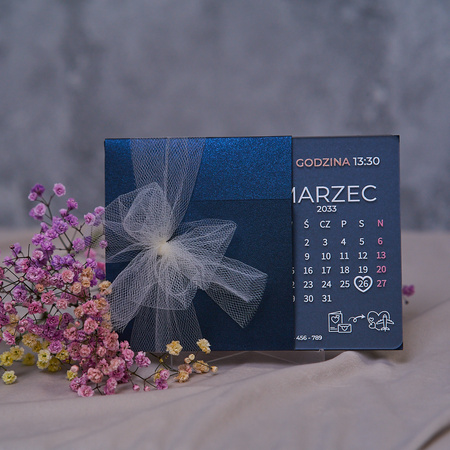 Zaproszenia ślubne PREMIUM wykonane na SZKLE AKRYLOWYM satynowym-ZS15A