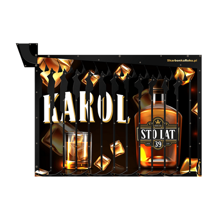 Personalizowana skarbonka na 5 zł Whisky – imię i wiek