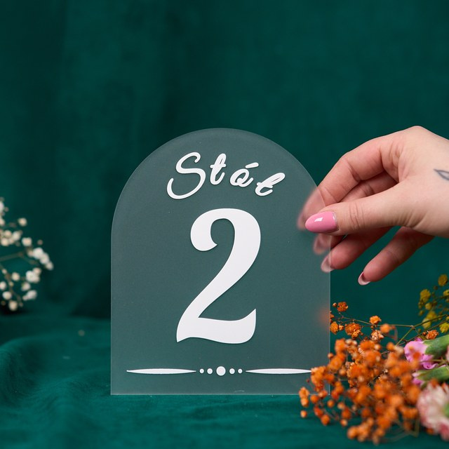 Numery na stół pleksi akryl | NSŁ01A