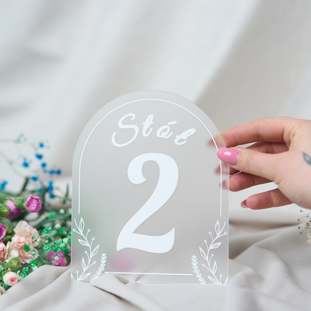 Numery na stół pleksi akryl | NSŁ04