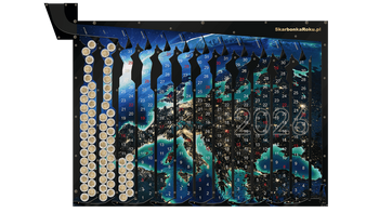 Kalendarz 2026 Ziemia | skarbonka na 5 zł