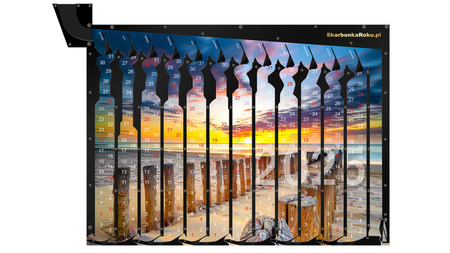 Kalendarz 2025 Morze | Skarbonka z krajobrazem morza