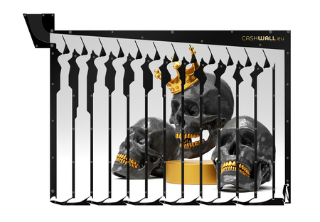 Skarbonka Ścienna Czaszki | Prezent urodzinowy złote czaszki