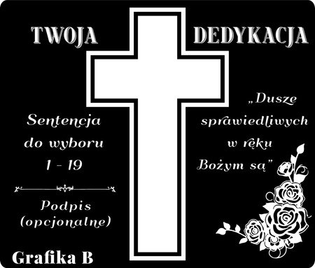 Podstawka pod znicz z wkładanym krzyżem z efektem 3D