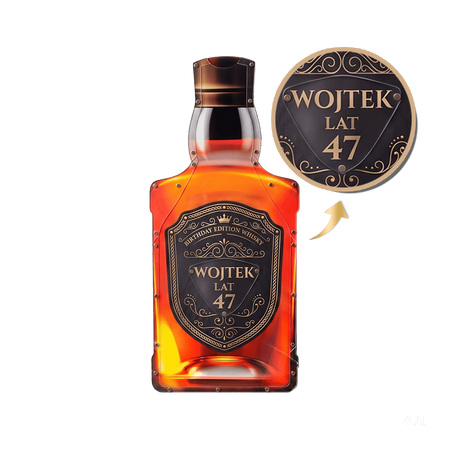 Personalizowana skarbonka ścienna Whisky na 5 zł – imię i wiek