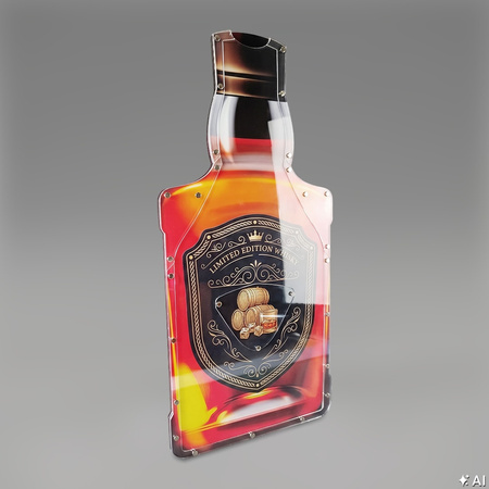 Skarbonka Ścienna Butelka Whisky na 5zł - Oryginalny Prezent