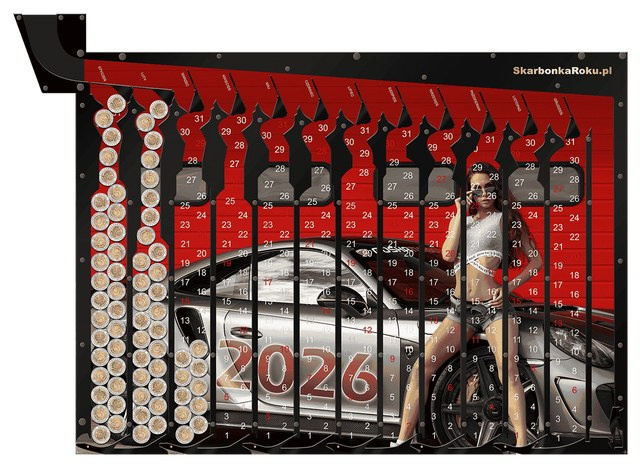 Kalendarz 2026 Kobieta z Autem | Idealny prezent dla fanów motoryzacj