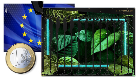 Skarbonka Ścienna Zielone Liście | Elegancki prezent dla kobiety