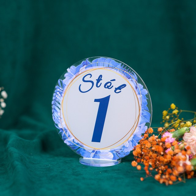 Numery na stół pleksi jednostronne lub dwustronne | NS02
