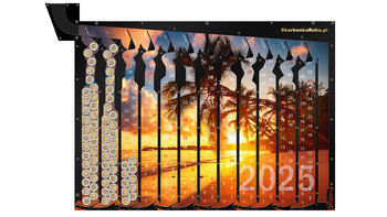 Kalendarz 2025 Wakacje | Skarbonka na wakacje